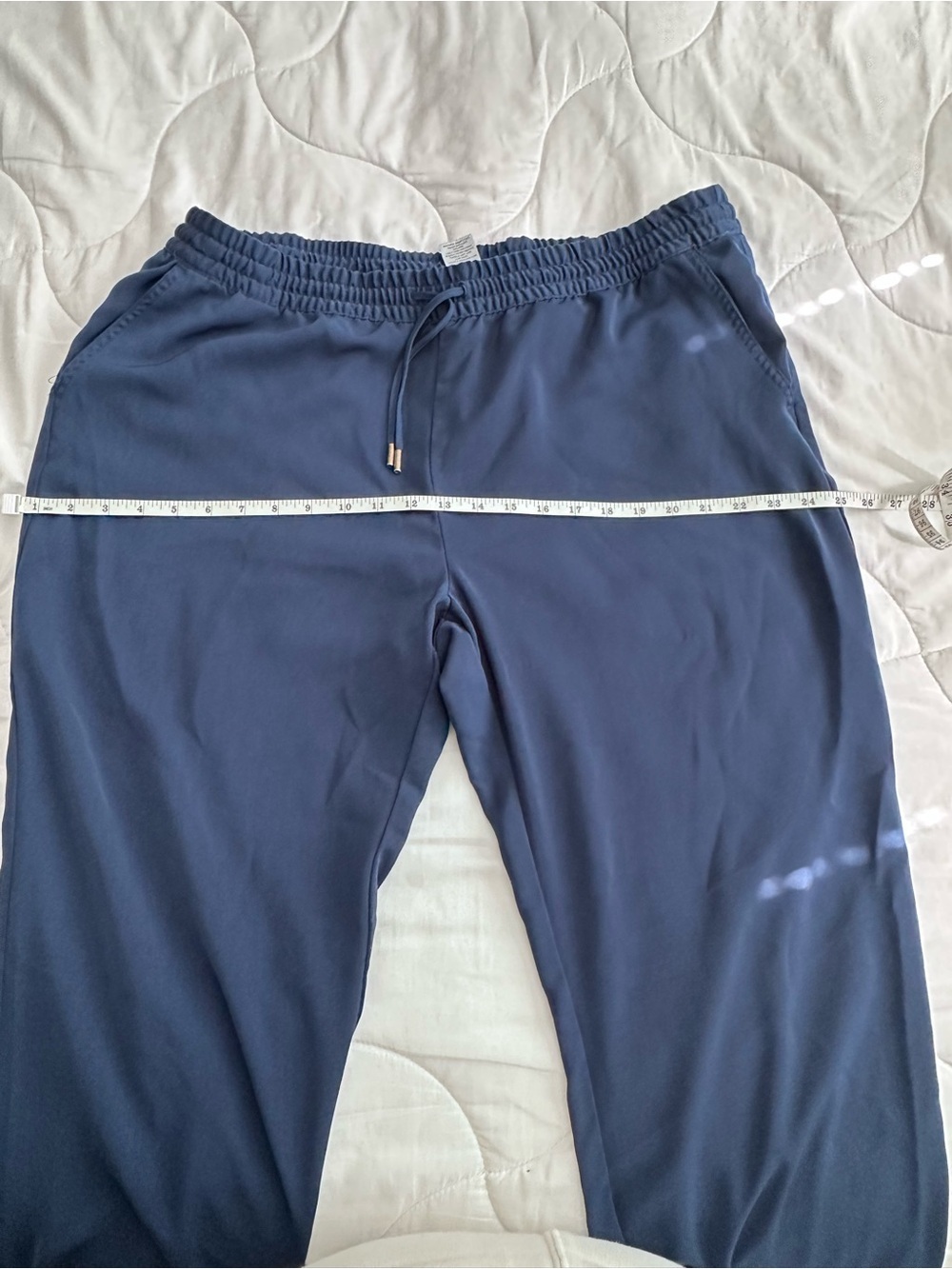 Women’s Navy Elastic Waist Casual Pants - Picture 6 of 10